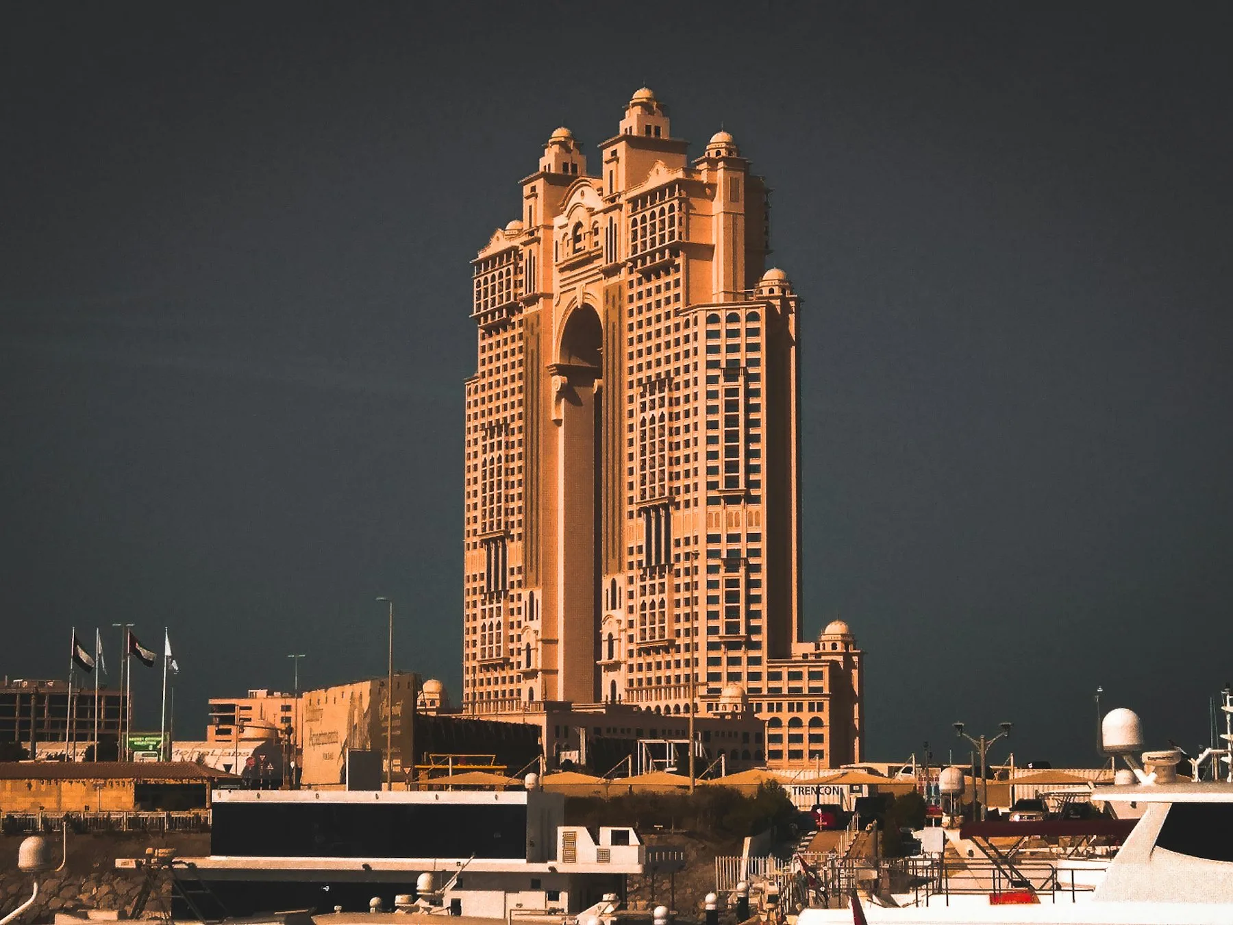Dubai Internet City office buildings and the central park